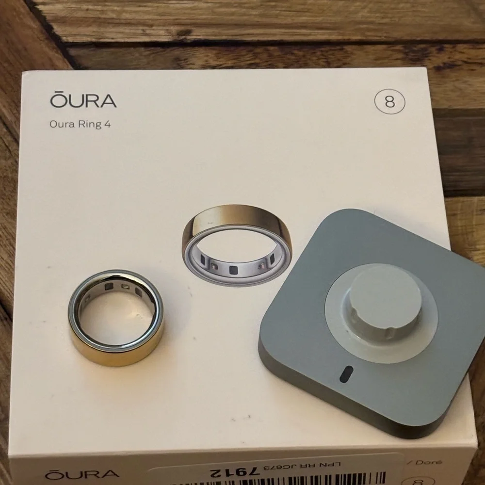 Oura Ring 4 – Size 8 – Gold – Gently Used - Picture 1 of 3